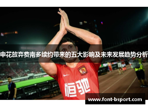 申花放弃费南多续约带来的五大影响及未来发展趋势分析